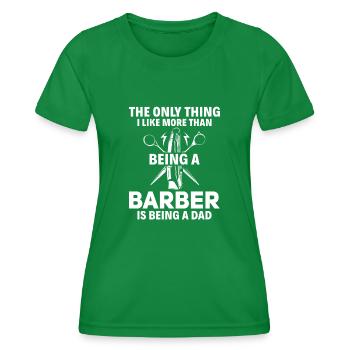 Barbershop Friseur Friseurin Barbier - Frauen Funktions-T-Shirt - Kelly Green - Vorne - AI Model Female 172 dark (172cm)
