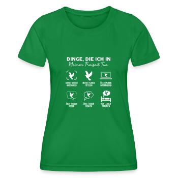 Taubenzüchter Dinge Die Ich In Meiner Freizeit - Frauen Funktions-T-Shirt - Kelly Green - Vorne - AI Model Female 172 dark (172cm)