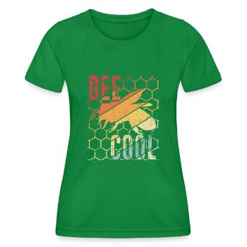 Bee Cool Bienen Imker Nachhaltigkeit Klimaschutz G - Frauen Funktions-T-Shirt - Kelly Green - Vorne - AI Model Female 172 dark (172cm)