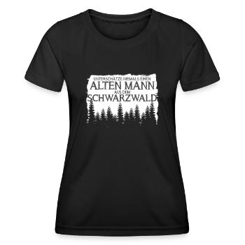 Schwarzwald Berg Wandern Schwarzwälder - Frauen Funktions-T-Shirt - Schwarz - Vorne - AI Model Female 172 light (172cm)