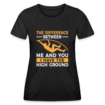 Stabhochsprung Stabspringer Leichtathletik - Frauen Funktions-T-Shirt - Schwarz - Vorne - AI Model Female 172 light (172cm)