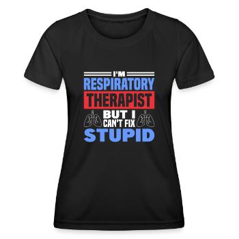 Respiratory therapists Respiratory therapist Occupational therapists - Women's Functional T-Shirt - black - Front - AI Model Female 172 light (172cm)