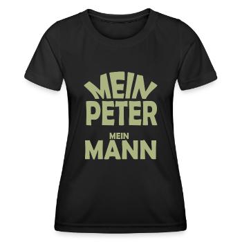 Peter Mann Geschenk Geschenkidee - Frauen Funktions-T-Shirt - Schwarz - Vorne - AI Model Female 172 light (172cm)