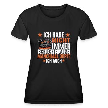 Dutch Oven lustiger Spruch Dopfen - Frauen Funktions-T-Shirt - Schwarz - Vorne - AI Model Female 172 light (172cm)