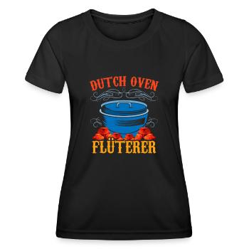 Dutch Oven Flüsterer Dopfen Outdoor - Frauen Funktions-T-Shirt - Schwarz - Vorne - AI Model Female 172 light (172cm)