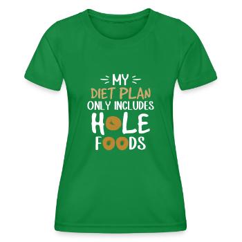 Bagel Spruch Geschenk - Frauen Funktions-T-Shirt - Kelly Green - Vorne - AI Model Female 172 dark (172cm)