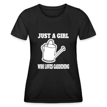 Jardinier Fille Jardin Verger Hobby Jardinier - T-shirt sport Femme - noir - Devant - AI Model Female 172 light (172cm)