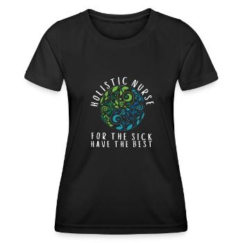 Homéopathie Médecine alternative, Soins infirmiers holistiques - T-shirt sport Femme - noir - Devant - AI Model Female 172 light (172cm)