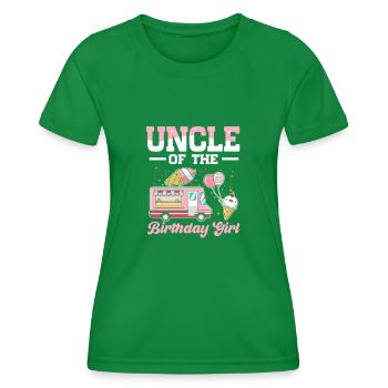 Onkel Geburtstagskind Lustige Sprüche Eiscreme - Frauen Funktions-T-Shirt - Kelly Green - Vorne - AI Model Female 172 dark (172cm)