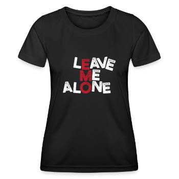 Lass mich | in Ruhe Emo Kleidung | Emocore-| Emo Musik - Frauen Funktions-T-Shirt - Schwarz - Vorne - AI Model Female 172 light (172cm)