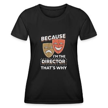 Metteur en scène de théâtre Acteur Drame Scène - T-shirt sport Femme - noir - Devant - AI Model Female 172 light (172cm)