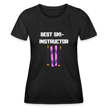 Meilleur moniteur de ski - T-shirt sport Femme - noir - Devant - AI Model Female 172 light (172cm)