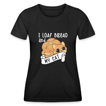 Bread Baking Baker Bakery Sourdough - Women's Functional T-Shirt - black - Front - AI Model Female 172 light (172cm)