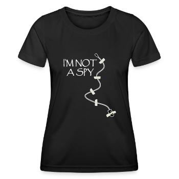 Eavesdropping Device Secret Agent Mikofon Spy - Women's Functional T-Shirt - black - Front - AI Model Female 172 light (172cm)