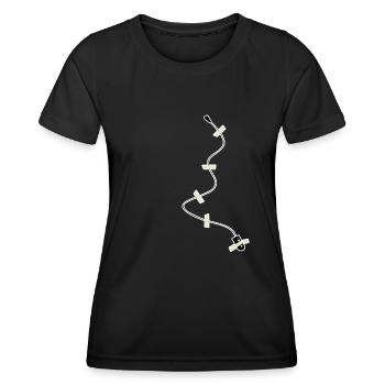 Listening Device Mikofon Secret Agent Spy - Women's Functional T-Shirt - black - Front - AI Model Female 172 light (172cm)