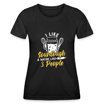 Bread Baking Baker Bakery Sourdough - Women's Functional T-Shirt - black - Front - AI Model Female 172 light (172cm)