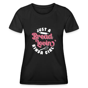 Bread Baking Baker Bakery Sourdough - Women's Functional T-Shirt - black - Front - AI Model Female 172 light (172cm)