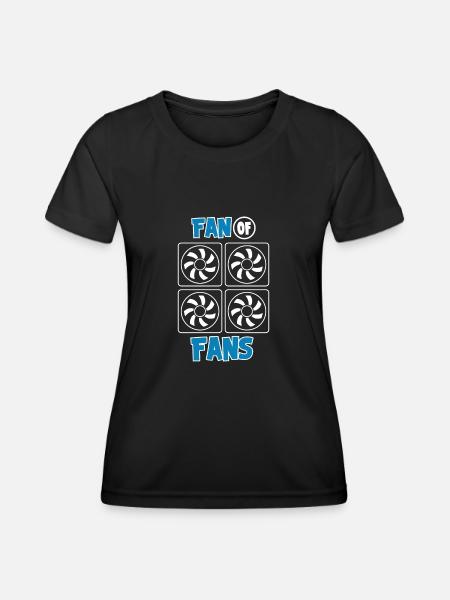 Fan Von Fans Hvac techniker Klimatechnike - Frauen Funktions-T-Shirt - Schwarz