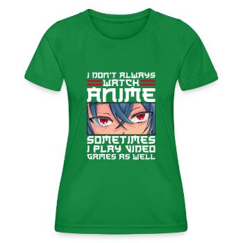 Anime Gamer Jeux vidéo Jeux de hasard Manga - T-shirt sport Femme - vert - Devant - AI Model Female 172 dark (172cm)