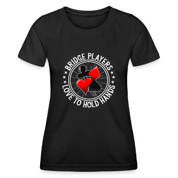 Jeu de cartes Bridge Player - T-shirt sport Femme - noir - Devant - AI Model Female 172 light (172cm)