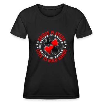 Jeu de cartes Bridge Player - T-shirt sport Femme - noir - Devant - AI Model Female 172 light (172cm)