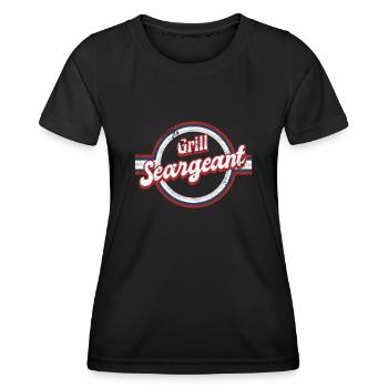 Grill Seargeant Independence Veteran Father Shirt - Frauen Funktions-T-Shirt - Schwarz - Vorne - AI Model Female 172 light (172cm)