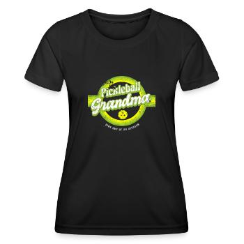 Pickleball Oma Stay Out Of My Kitchen Shirt - Frauen Funktions-T-Shirt - Schwarz - Vorne - AI Model Female 172 light (172cm)