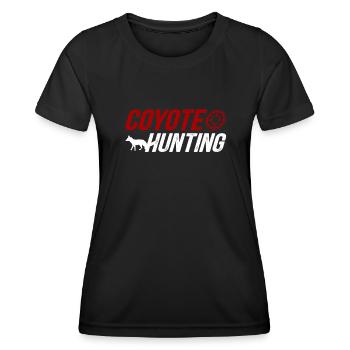 Kojotenjagd Kojote Geschenk - Frauen Funktions-T-Shirt - Schwarz - Vorne - AI Model Female 172 light (172cm)