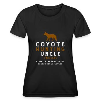Kojotenjagd Kojote Geschenk - Frauen Funktions-T-Shirt - Schwarz - Vorne - AI Model Female 172 light (172cm)