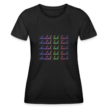 Assistant de laboratoire dentaire Assistant dentaire - T-shirt sport Femme - noir - Devant - AI Model Female 172 light (172cm)