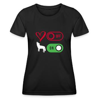 Kojotenjagd Kojote Geschenk - Frauen Funktions-T-Shirt - Schwarz - Vorne - AI Model Female 172 light (172cm)