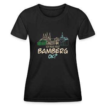 Bamberger Ich mag Bamberg - Frauen Funktions-T-Shirt - Schwarz - Vorne - AI Model Female 172 light (172cm)