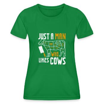 Fleischerei Metzger Fleischer Metzgerei Geschenk - Frauen Funktions-T-Shirt - Kelly Green - Vorne - AI Model Female 172 dark (172cm)
