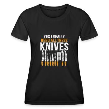 Fleischerei Metzger Fleischer Metzgerei Geschenk - Frauen Funktions-T-Shirt - Schwarz - Vorne - AI Model Female 172 light (172cm)