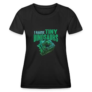 Herpétologiste des reptiles lézards caméléons - T-shirt sport Femme - noir - Devant - AI Model Female 172 light (172cm)