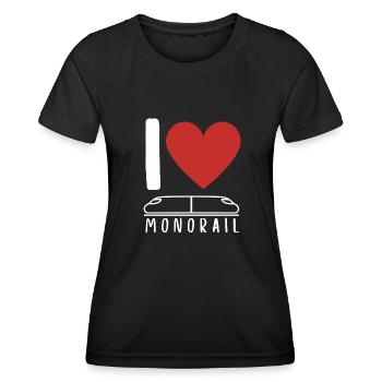 Les transports en commun se tiennent à l’écart de - T-shirt sport Femme - noir - Devant - AI Model Female 172 light (172cm)