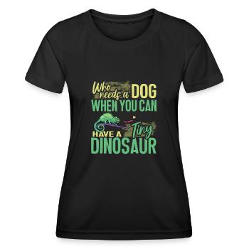 Herpétologiste des reptiles lézards caméléons - T-shirt sport Femme - noir - Devant - AI Model Female 172 light (172cm)