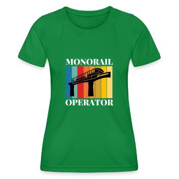 Les transports en commun se tiennent à l’écart de - T-shirt sport Femme - vert - Devant - AI Model Female 172 dark (172cm)