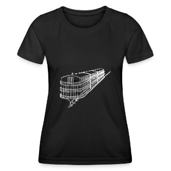 Les transports en commun se tiennent à l’écart de - T-shirt sport Femme - noir - Devant - AI Model Female 172 light (172cm)