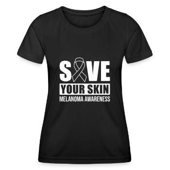Save Your Skin Melanoma Awareness - Frauen Funktions-T-Shirt - Schwarz - Vorne - AI Model Female 172 light (172cm)