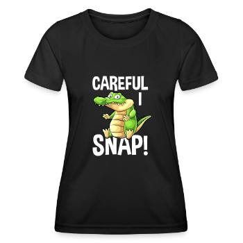 Alligator Alligator Crocodile Crocodile - T-shirt sport Femme - noir - Devant - AI Model Female 172 light (172cm)