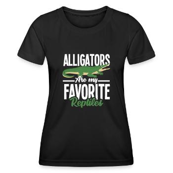 Alligator Alligator Crocodile Crocodile - T-shirt sport Femme - noir - Devant - AI Model Female 172 light (172cm)