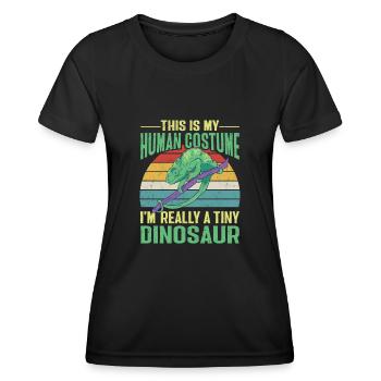 Herpétologiste des reptiles lézards caméléons - T-shirt sport Femme - noir - Devant - AI Model Female 172 light (172cm)