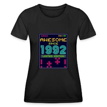 Awesome seit 1992 limitierte Auflage - Frauen Funktions-T-Shirt - Schwarz - Vorne - AI Model Female 172 light (172cm)