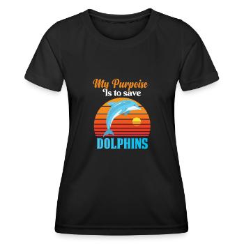 Dauphins Dauphins - T-shirt sport Femme - noir - Devant - AI Model Female 172 light (172cm)