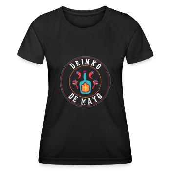 Drinko De Mayo Funny Cinco De Mayo Fiesta - Frauen Funktions-T-Shirt - Schwarz - Vorne - AI Model Female 172 light (172cm)