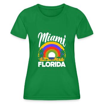 Florida - Women's Functional T-Shirt - kelly green - Front - AI Model Female 172 dark (172cm)