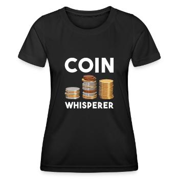 Numismatic Coin Collecting Gift - Women's Functional T-Shirt - black - Front - AI Model Female 172 light (172cm)