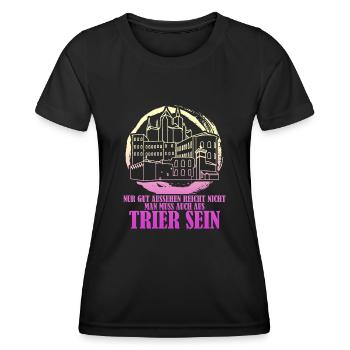 Trier Stadt Trierer - Frauen Funktions-T-Shirt - Schwarz - Vorne - AI Model Female 172 light (172cm)