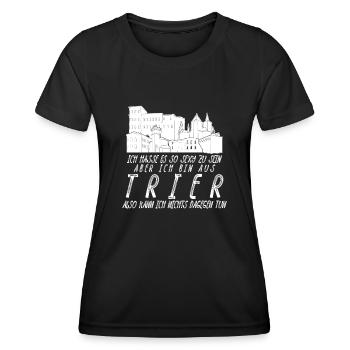 Trierer Spruch Trier - Frauen Funktions-T-Shirt - Schwarz - Vorne - AI Model Female 172 light (172cm)